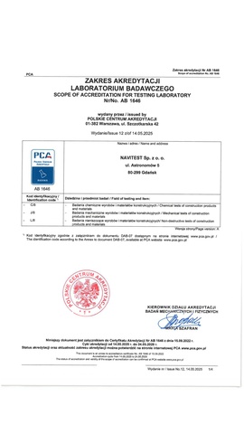 PCA - nowy zakres akredytacji str. 1